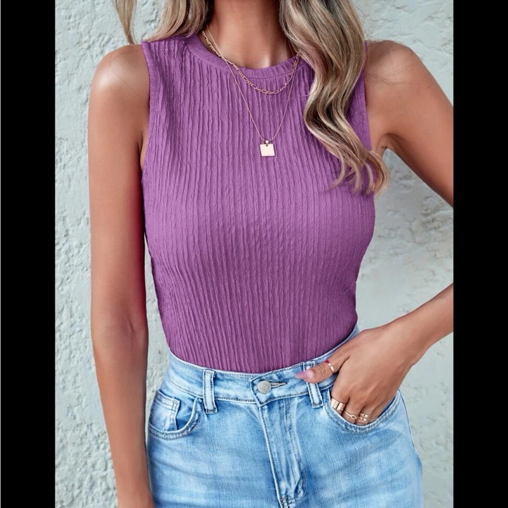 NEW Bright Purple Cute Tank